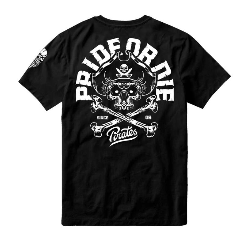 PRiDEorDiE Pirate v2 T-Shirt -black